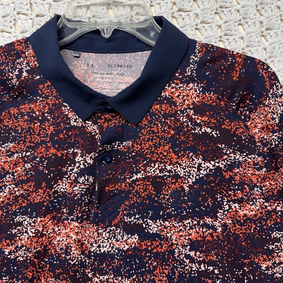 Under Armour Other - Under Armour UA Iso-Chill Printed Polo Shirt Mens XL Muti Color Short Sleeve
